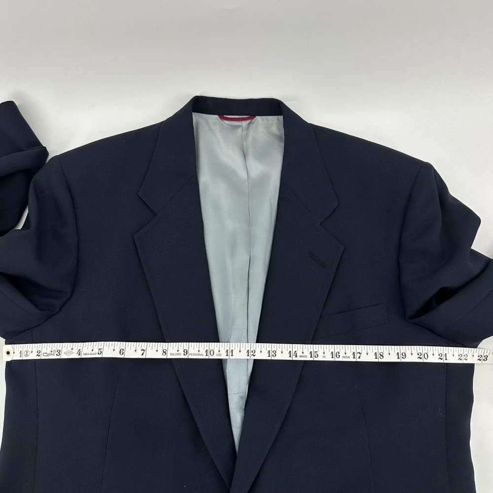 Hart Schaffner Marx Blazer Mens 42L Navy Blue‎ Gold Button Jack Nicklaus Preppy